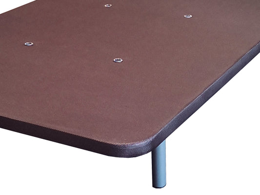 Base Tapizada Chocolate de 5cm de grosor. 135x190 cm, Tablero Aglomerado 8mm,Tejido 3D Foamizado, Transpirable, Estructura 30x30x1mm, Con 6 Patas. Todas las medidas.